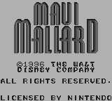 Maui Mallard in Cold Shadow screenshot 3 for GameBoy